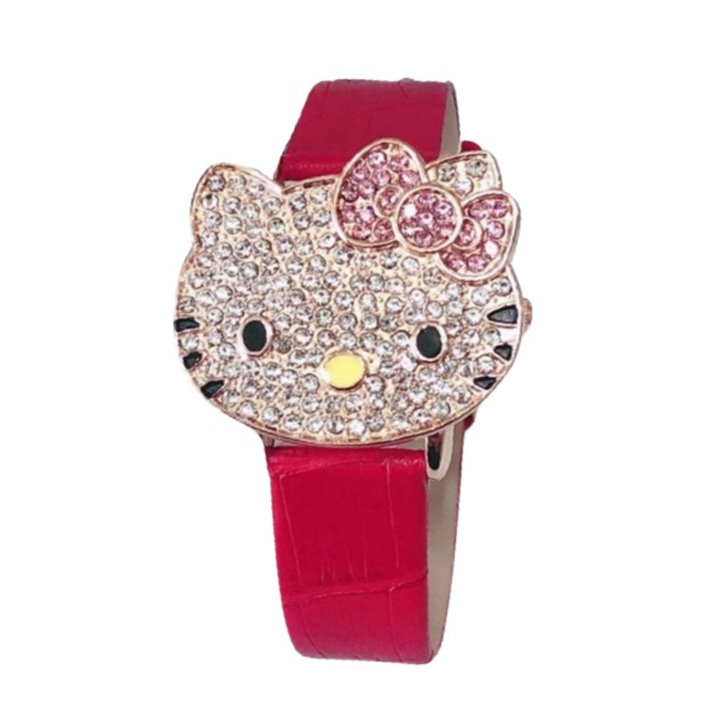 Hello kitty open face hinged watch.NWT